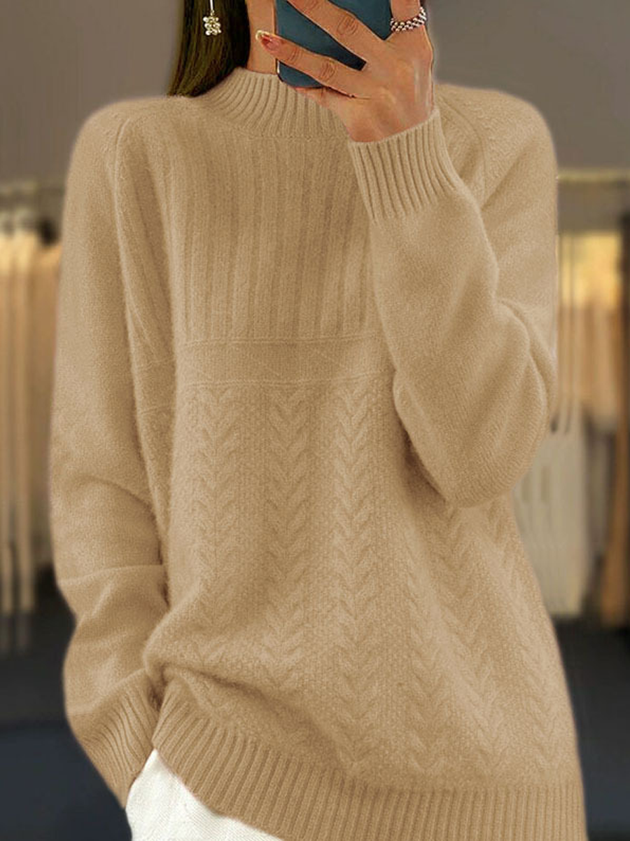 Jersey Zahria | Jersey de canalé con cuello alto