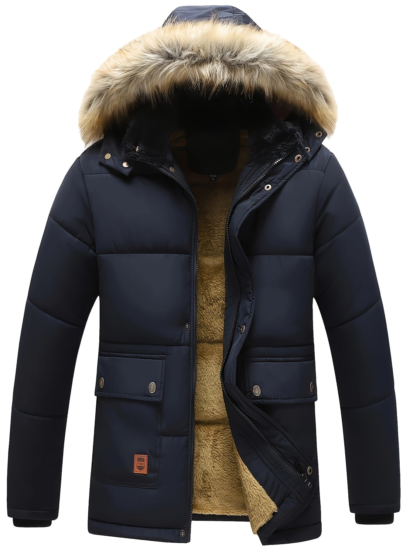 Chaqueta de invierno acolchada, reversible y cálida para hombre | Perfecta para actividades al aire libre