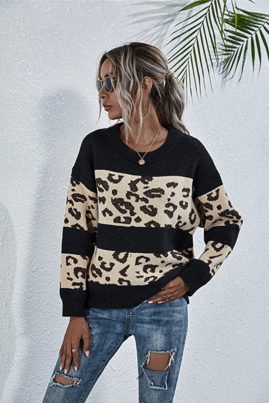 Jersey con estampado de leopardo para mujer