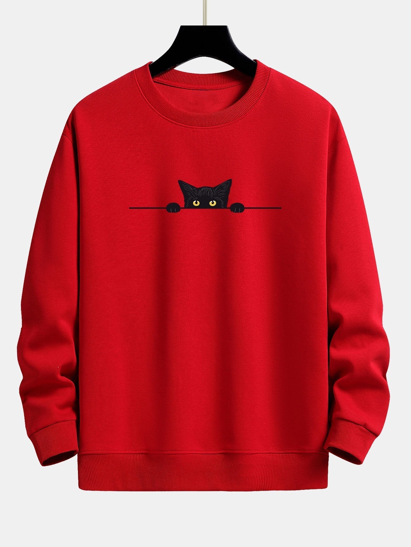 Xylova™ | sudadera de cuello redondo con caprichoso estampado de gatos