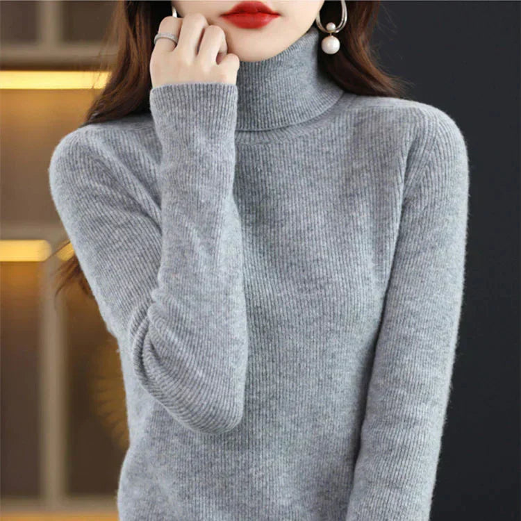 Lilae - Elegante jersey de cuello alto para Mujer