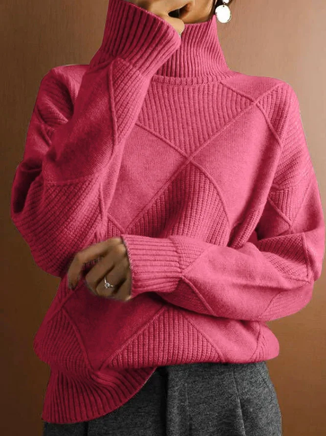 Elegante jersey de invierno con escote grueso