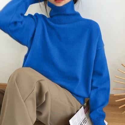 Lena | Elegante jersey de cuello alto para mujer
