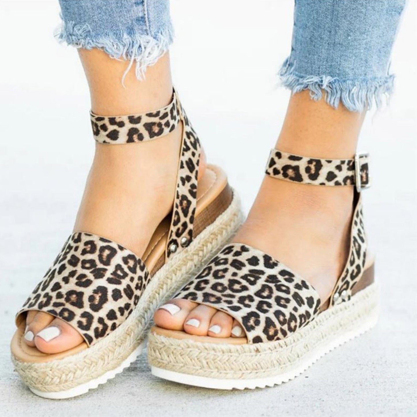 Jimena® | Sandalias de plataforma para mujer con tira ajustable al tobillo