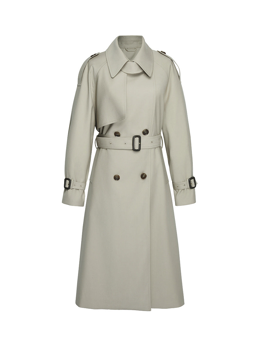 Gabardina clásica con cinturón para mujer
