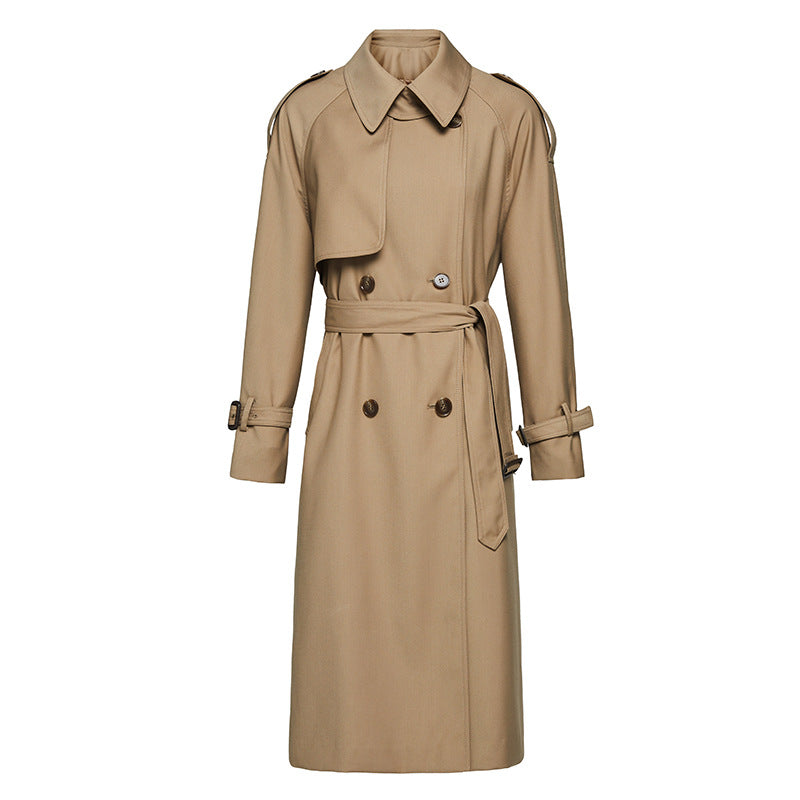 Gabardina clásica con cinturón para mujer