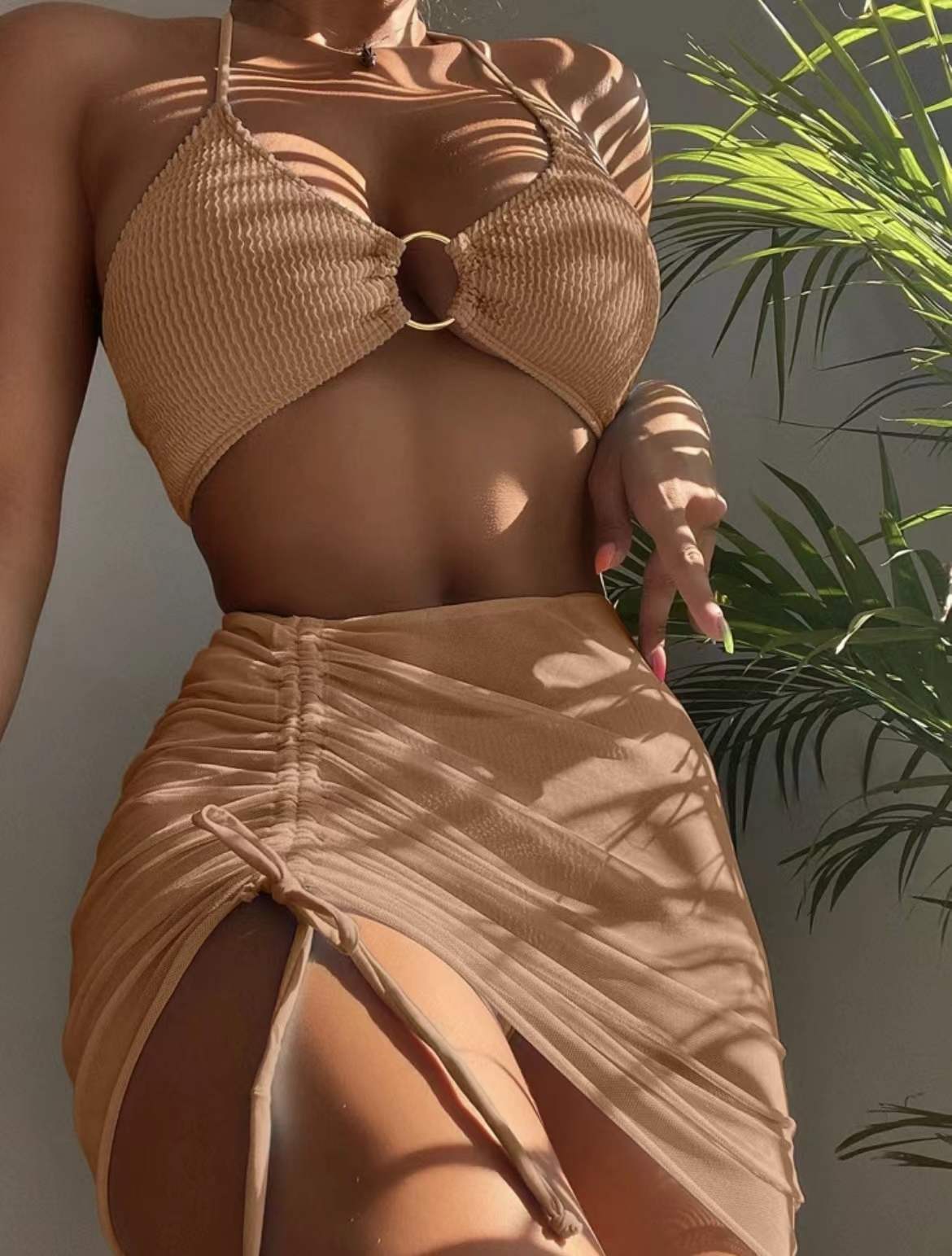 Zenaida® | Conjunto de bikini con aros y falda Bali