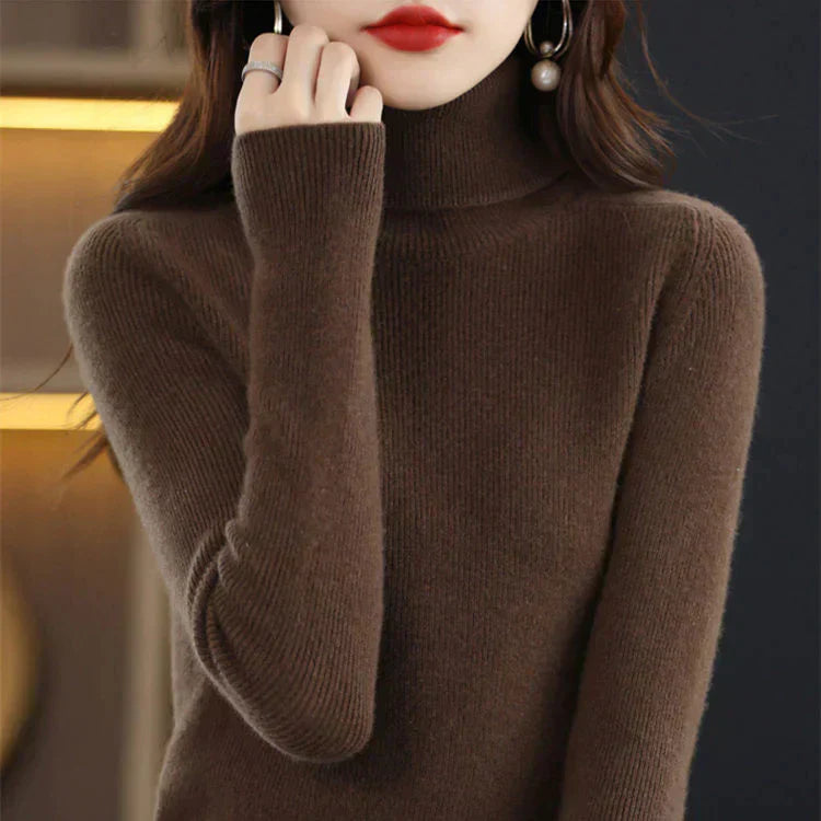 Lilae - Elegante jersey de cuello alto para Mujer