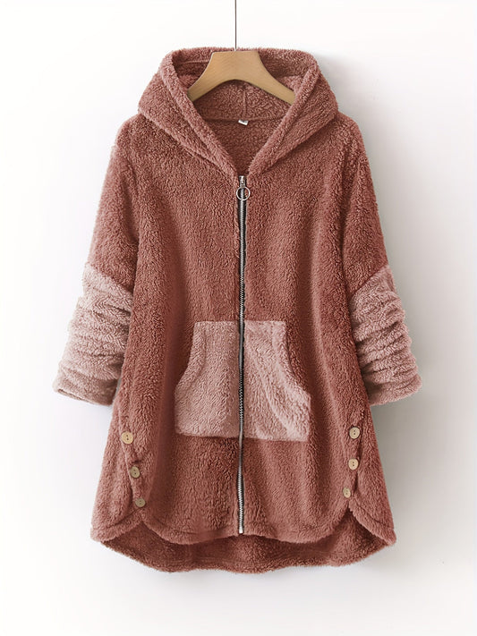 Clara | Chaqueta casual rosa de transición para mujer con bolsillos