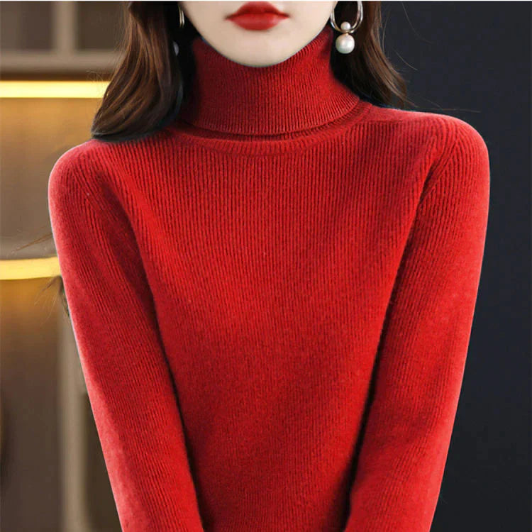 Lilae - Elegante jersey de cuello alto para Mujer