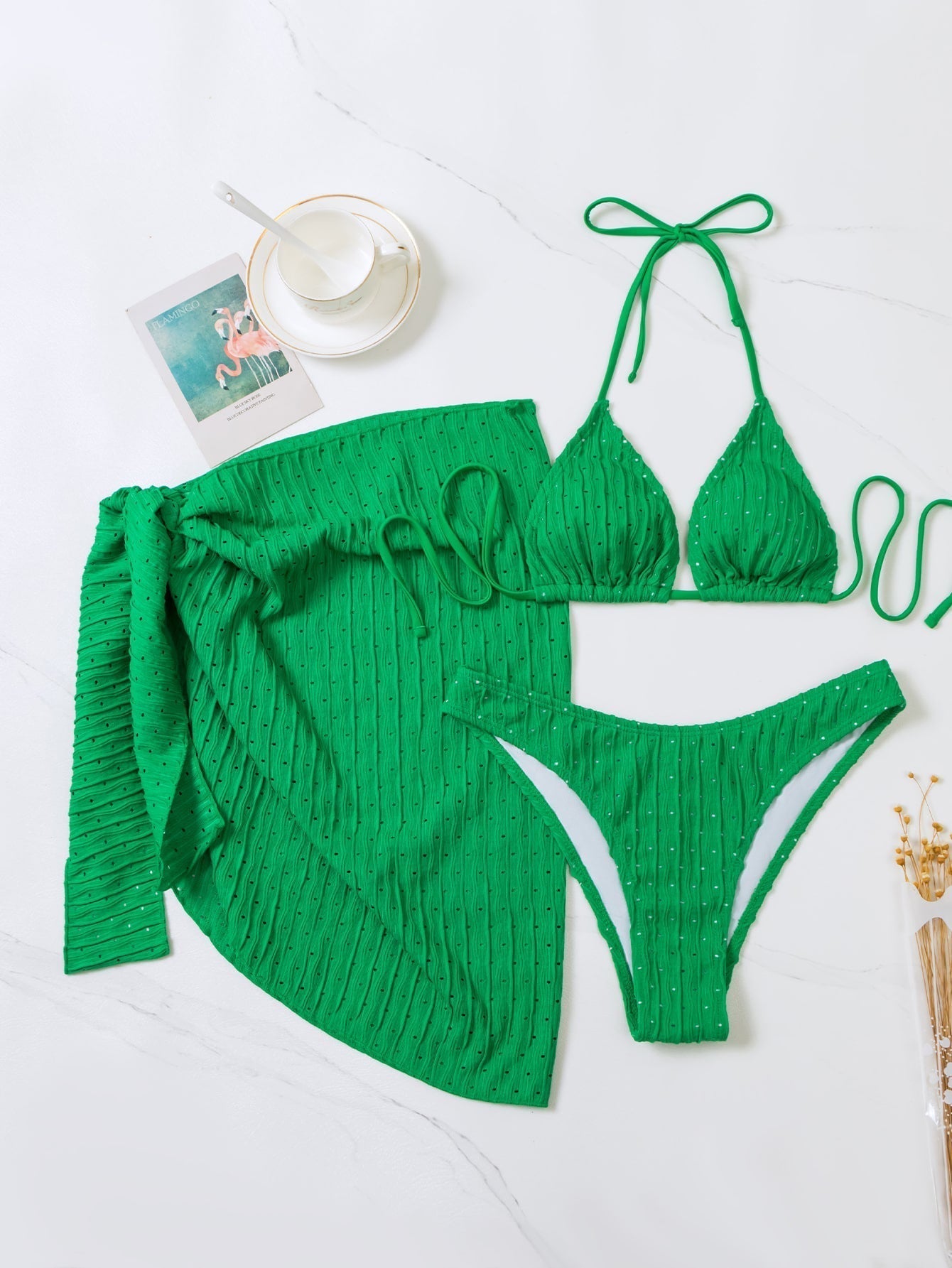 Adriana® | Conjunto de bikini triángulo Malibu con falda