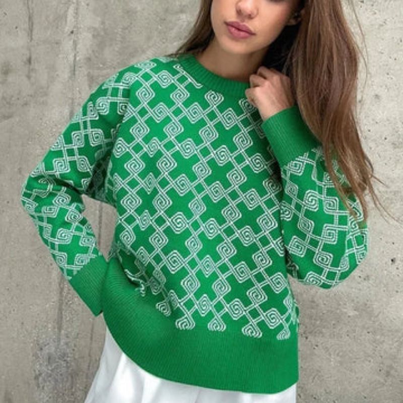 Shiela - Elegante jersey de jacquard para mujer