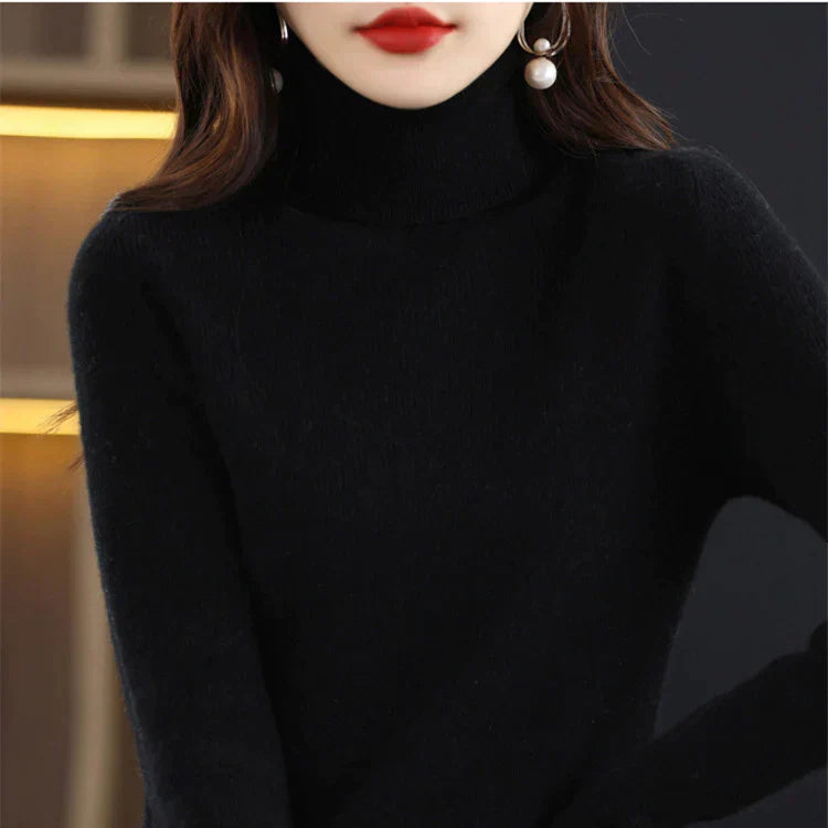 Lilae - Elegante jersey de cuello alto para Mujer
