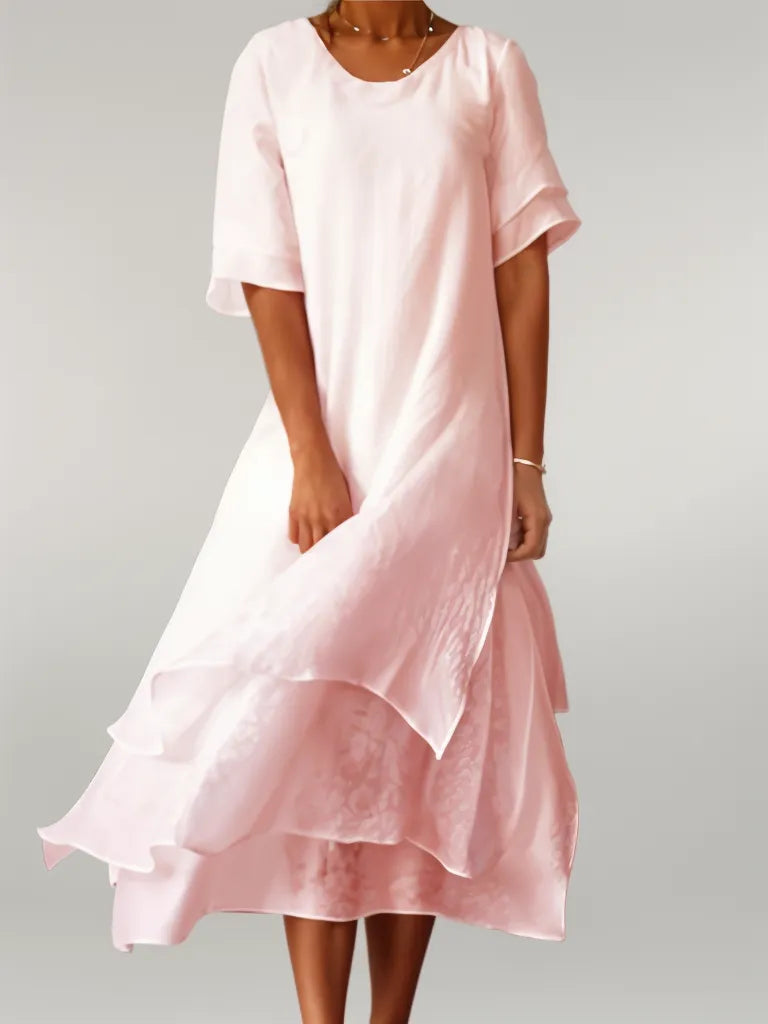 maxi vestido monocolor