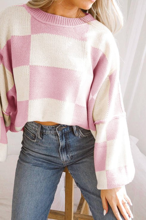Jersey de cuadros con mangas de moda: el estilo en los detalles