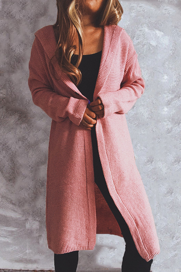 Chaleco Liso con Capucha y Botones, Estilo Casual