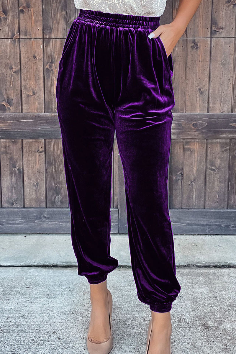 Pantalón casual de calle liso recto (7 colores)