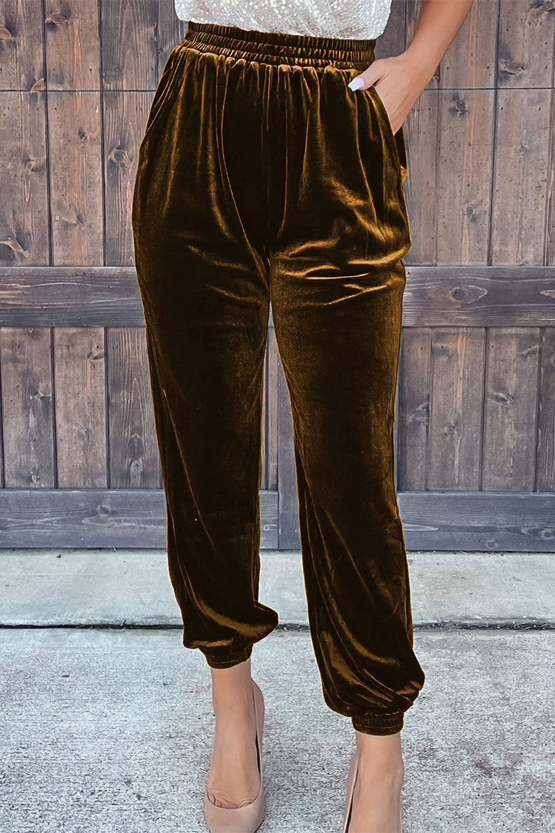 Pantalón casual de calle liso recto (7 colores)