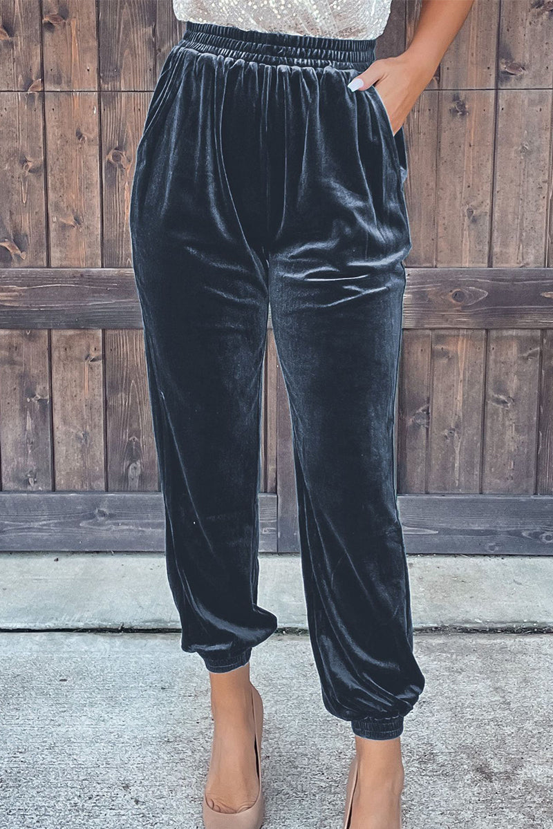 Pantalón casual de calle liso recto (7 colores)