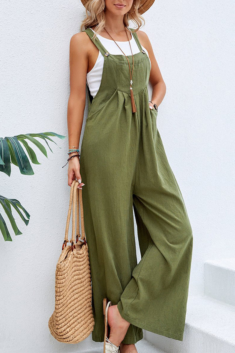 Trajes de vacaciones casuales con botones y cuello cuadrado (10 colores)