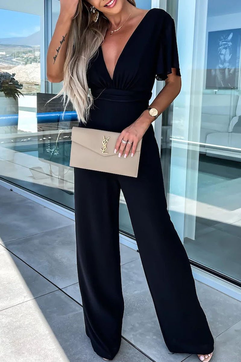 -elegant-regular-fit flat-front jumpsuits