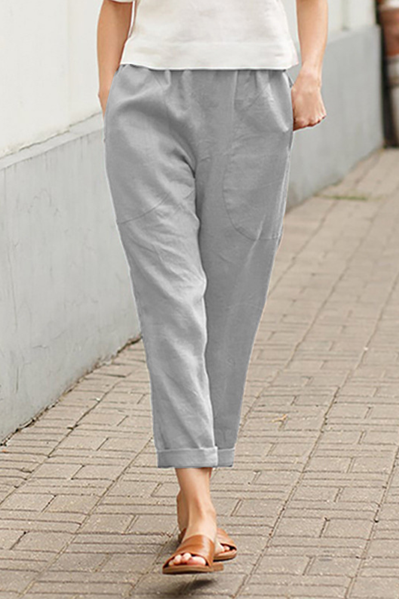 Pantalones Casual Cintura Media colores sólidos (7 colores)