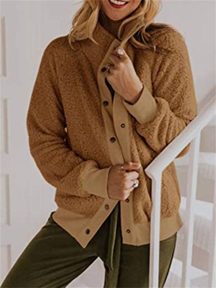 Cómoda chaqueta sin capucha para el frío