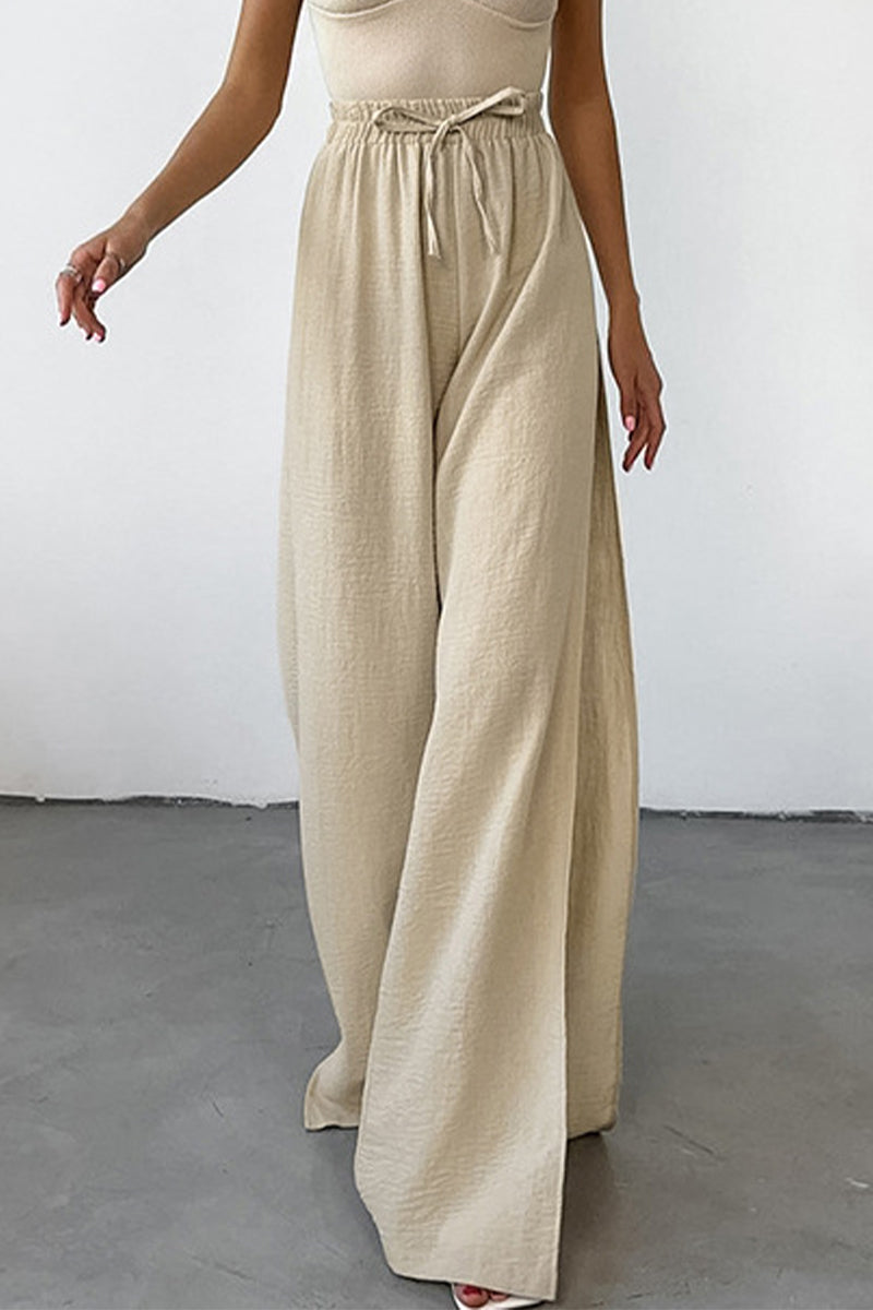 -casual-daily-solid-colour-lace-up-slit-loose-high-waist-pants-with-wide-legs