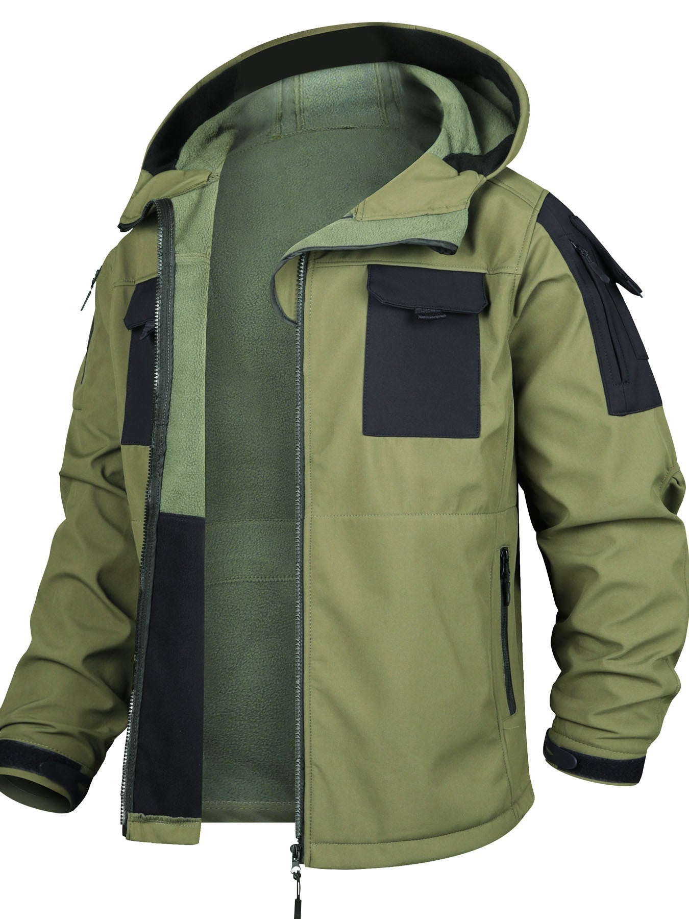 Chaqueta táctica con capucha y pantalón impermeable para hombre | Ideal para actividades al aire libre