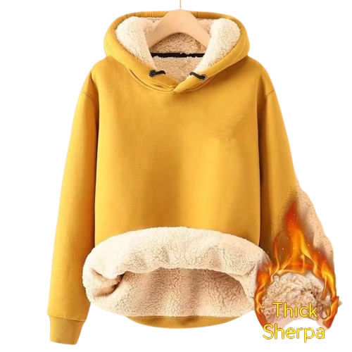 Mila | Chaqueta con capucha de forro polar Sherpa para mujer