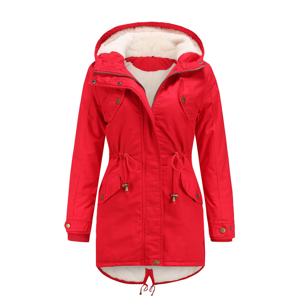 Chaqueta de invierno con cordón para mujer