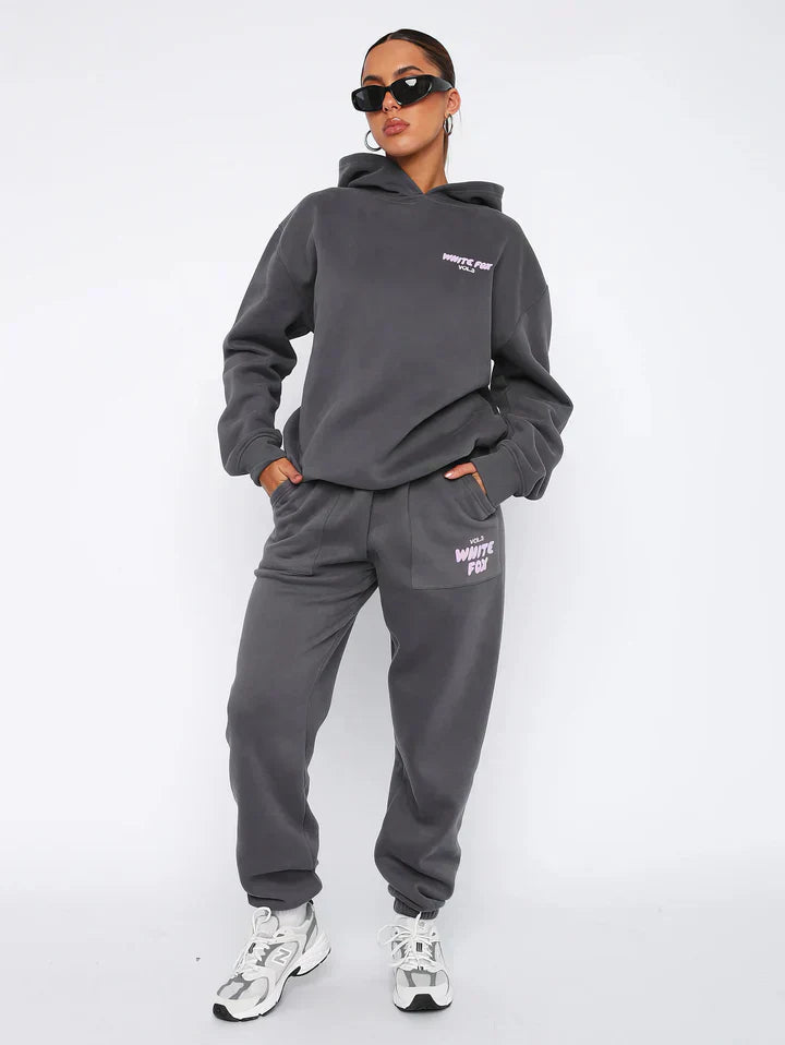 Conjunto de chándal y sudadera con capucha para mujer