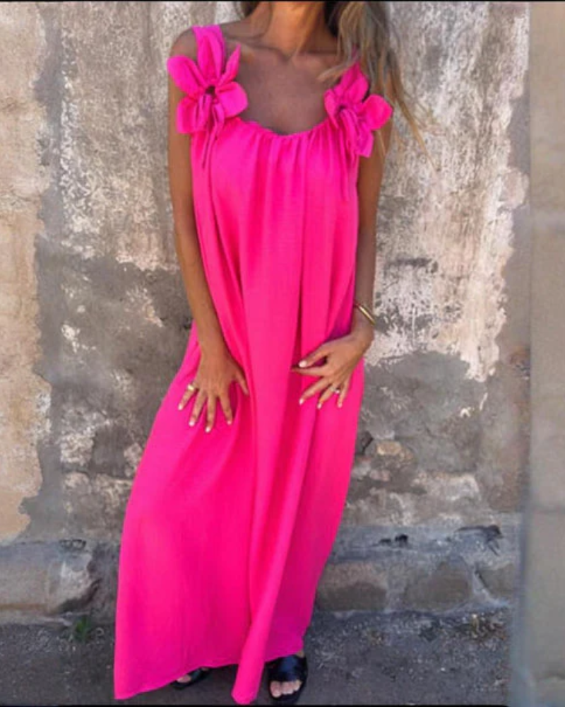 Vestido floral largo
