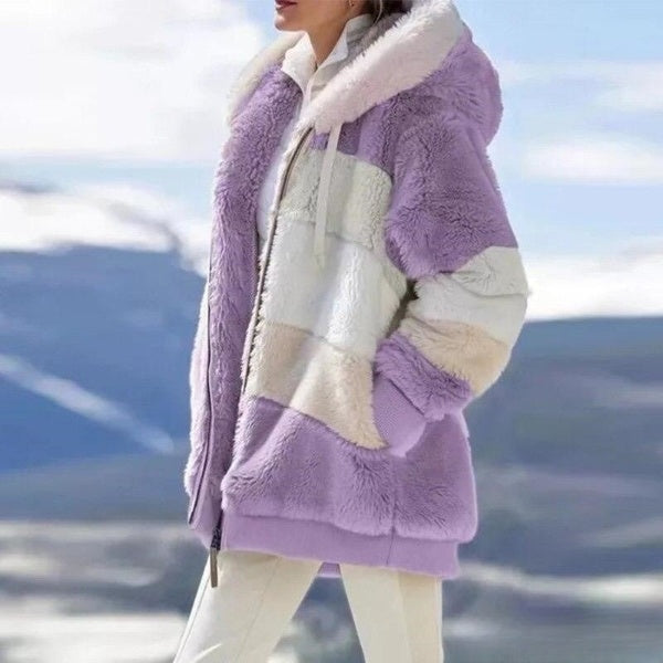 Elegante chaqueta de piel con bolsillos