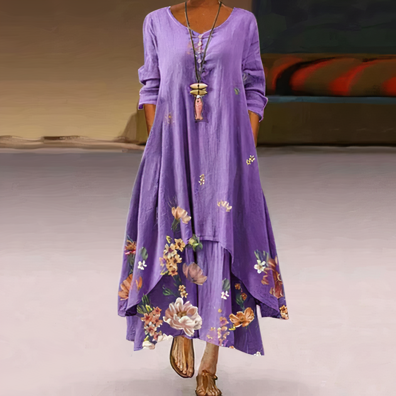 Eloria - Elegante vestido de algodón