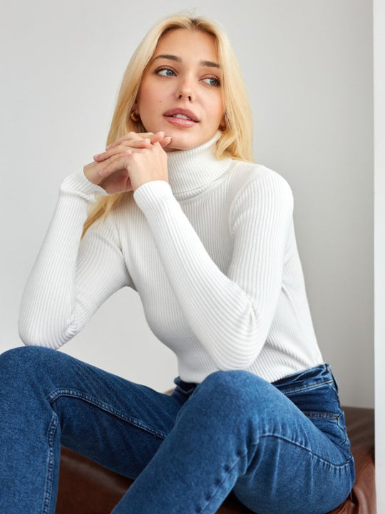 Jersey de cuello alto para mujer | Elegancia y esenciales de otoño