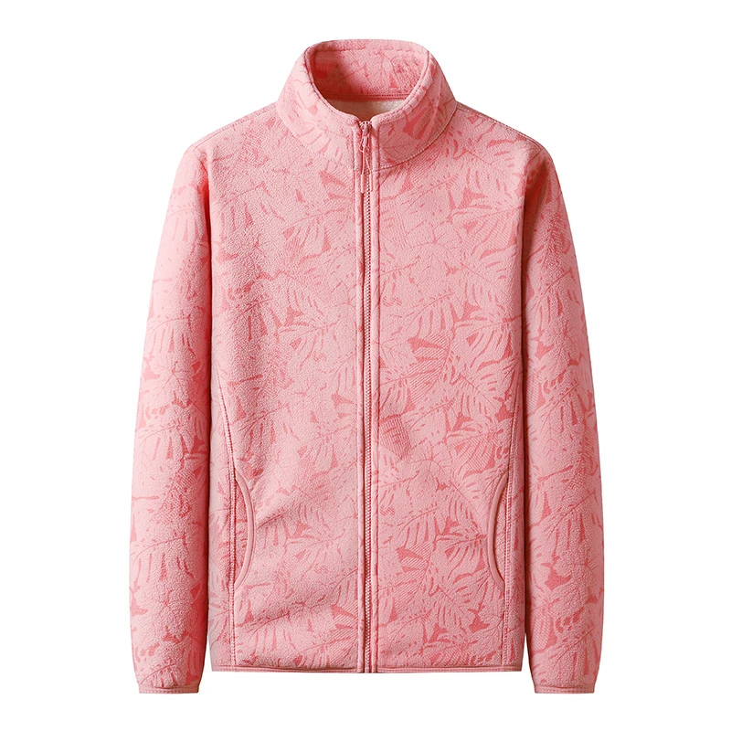 Chaqueta Brielle | Chaqueta polar con estampado de hojas para mujer