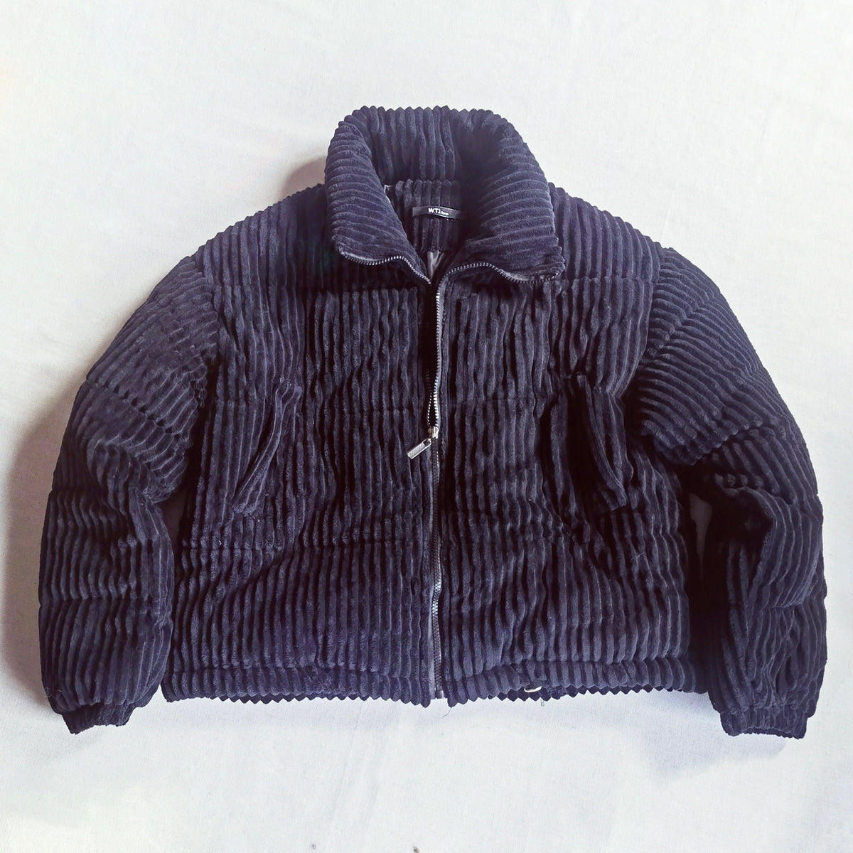 Chaqueta acolchada con cuello alto, crema, mujer