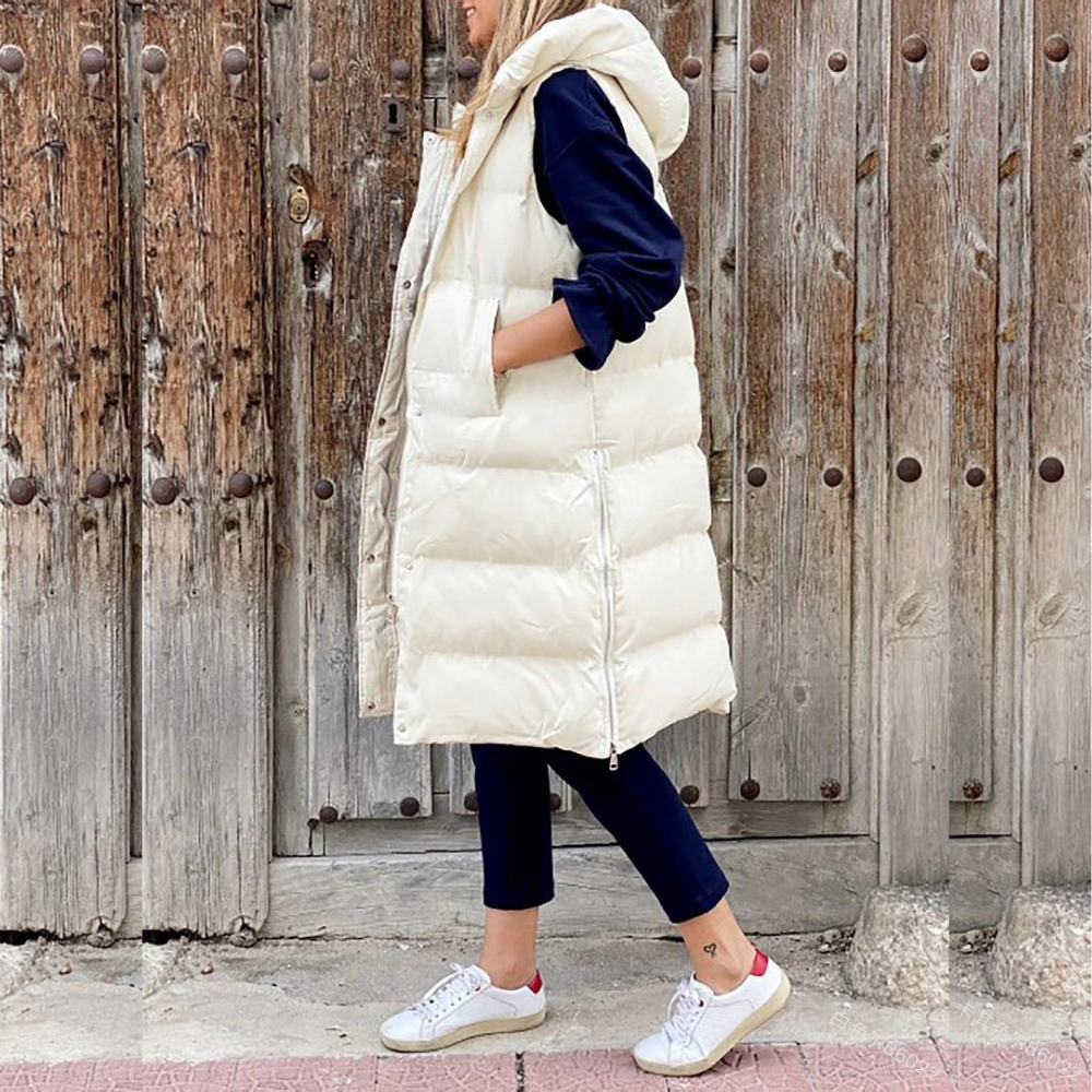 Chaqueta larga con capucha