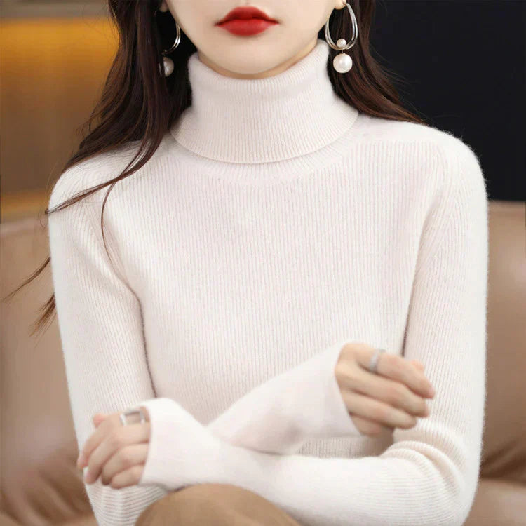 Lilae - Elegante jersey de cuello alto para Mujer