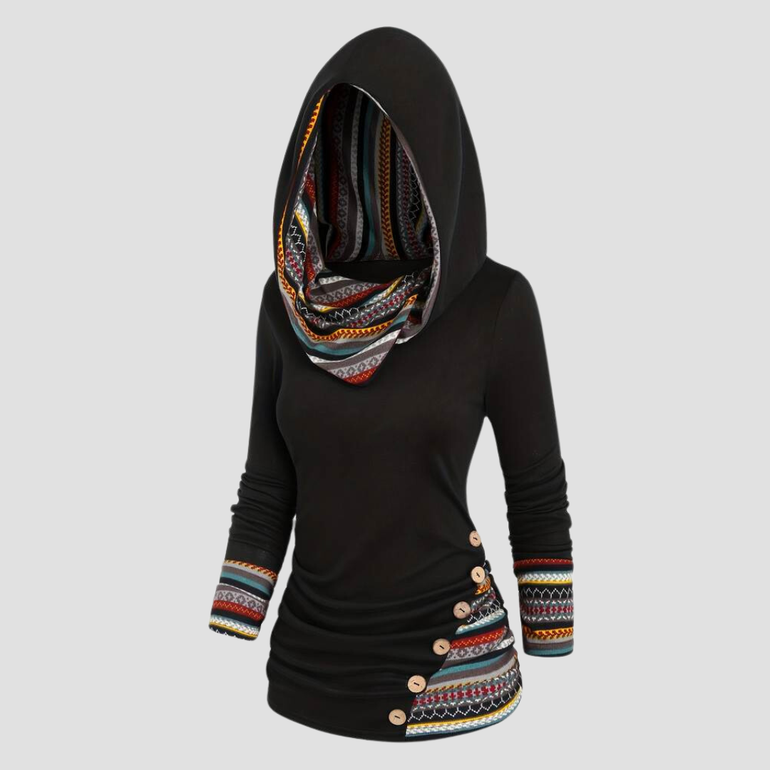Marja | Sudadera con capucha de estilo bohemio para mujer