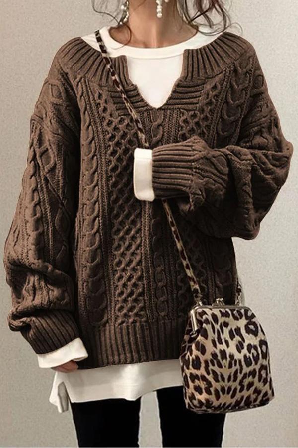Elegante jersey estampado de corte holgado para un look moderno