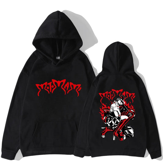 Heidi Mode | Motomami Rosalia Sudadera con capucha gráfica negra