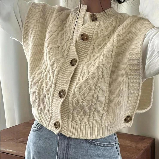 Chaleco Bouwina | Chaleco de punto sin mangas para mujer