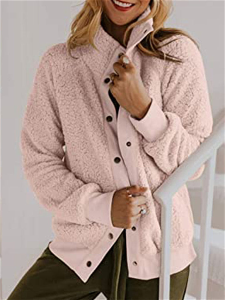 Cómoda chaqueta sin capucha para el frío