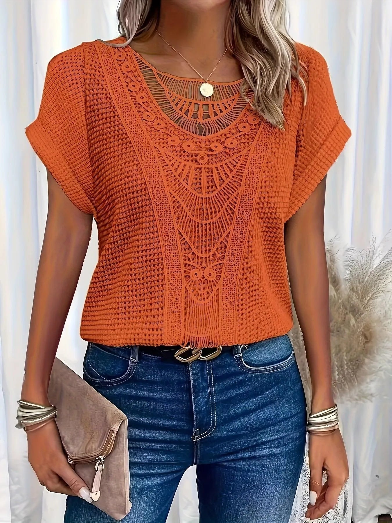 Top | Caitlyn™ | Acabado de encaje único, material transpirable | Perfecto para todas las estaciones.