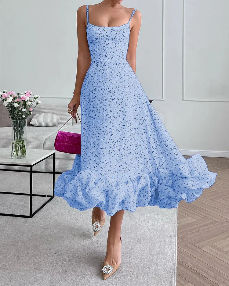 Vestido de tirantes con estampado Stylish