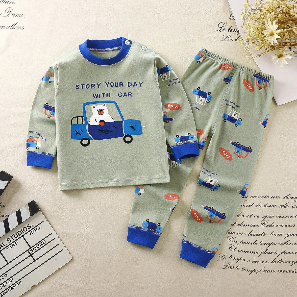 Heidi-Mode Nights Cómodo pijama infantil de dibujos animados