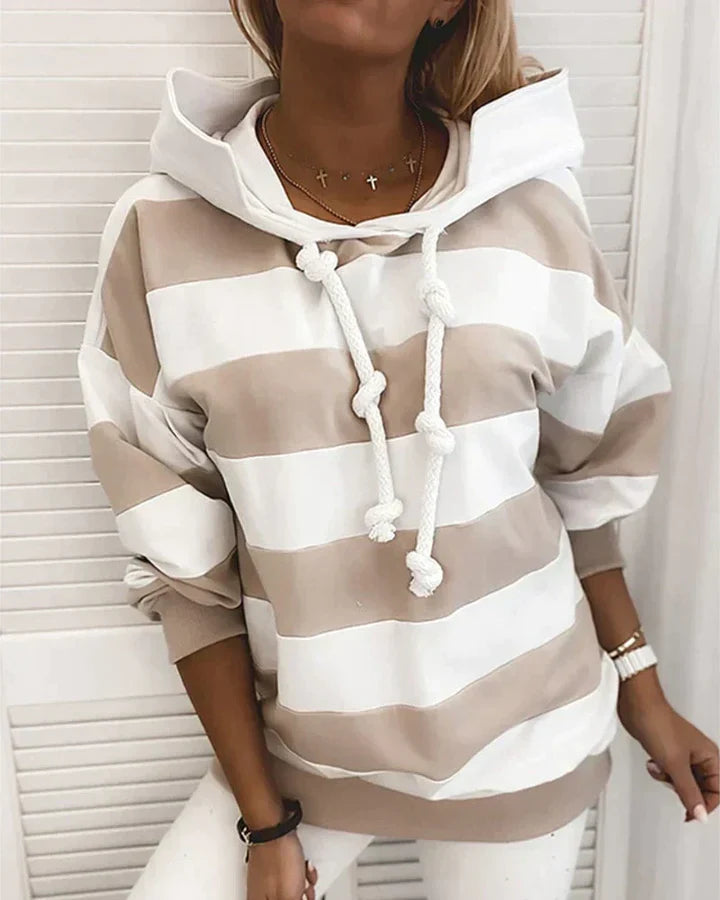 Elisa | Moderna sudadera informal a rayas - ideal para otoño/invierno