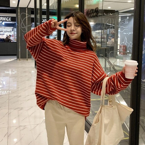 Jersey oversize de cuello alto para un confort acogedor
